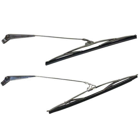 '56 '62 Corvette Windshield Wiper Arms Blades Pair Set 100% Factory Anco OEM - Picture 1 of 16